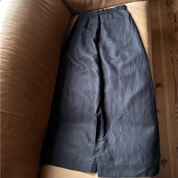 NWT COS linen blend wide leg pants work designer minimal quiet luxury trouser - Picture 4 of 8